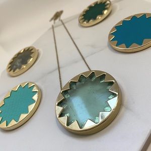 Autumn Blue Sunburst Necklace Collection